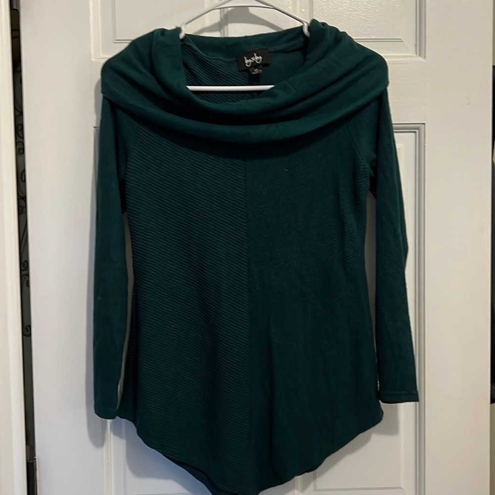 Forest green turtle neck